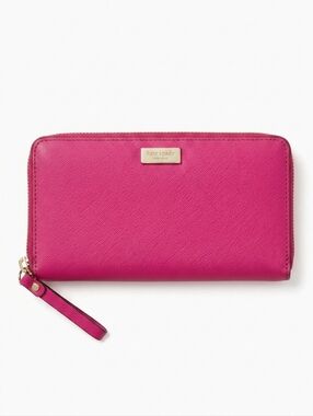 kate spade Fuchsia Zip-Around Wristlet Wallet
